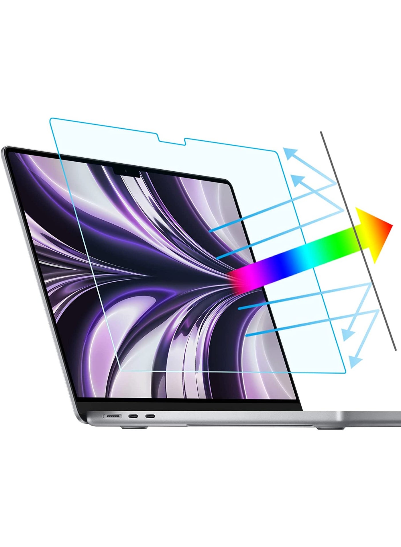 1Pack Anti Blue Light Matte Screen Protector for MacBook Air 15 Inch (2023-2025, M2 M3 M4) - A2941 A3114 A3241, Anti Glare & Eye Protection Blue Light Blocking Laptop Screen Protector for Mac Laptop
